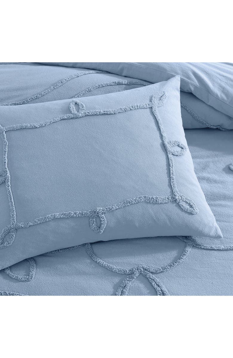 Peri Home Retro Scroll Duvet Cover & Shams Set, Alternate, color, Blue