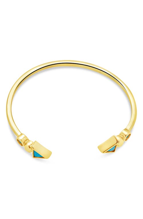 Sterling Forever Kalena Turquoise Open Cuff Bracelet