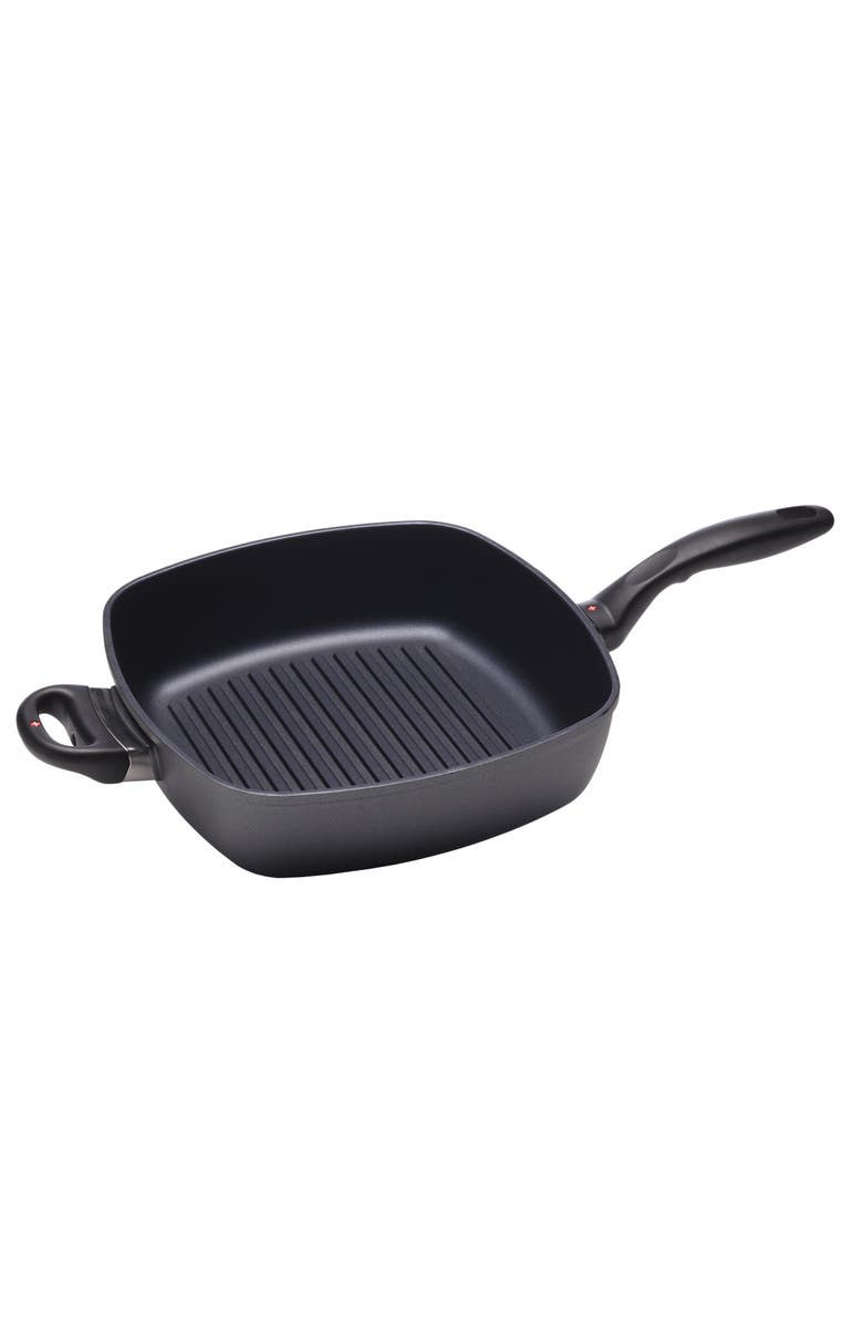 Swiss Diamond 11 x 11 Inch Nonstick Deep Square Grill Pan, Main, color, Black