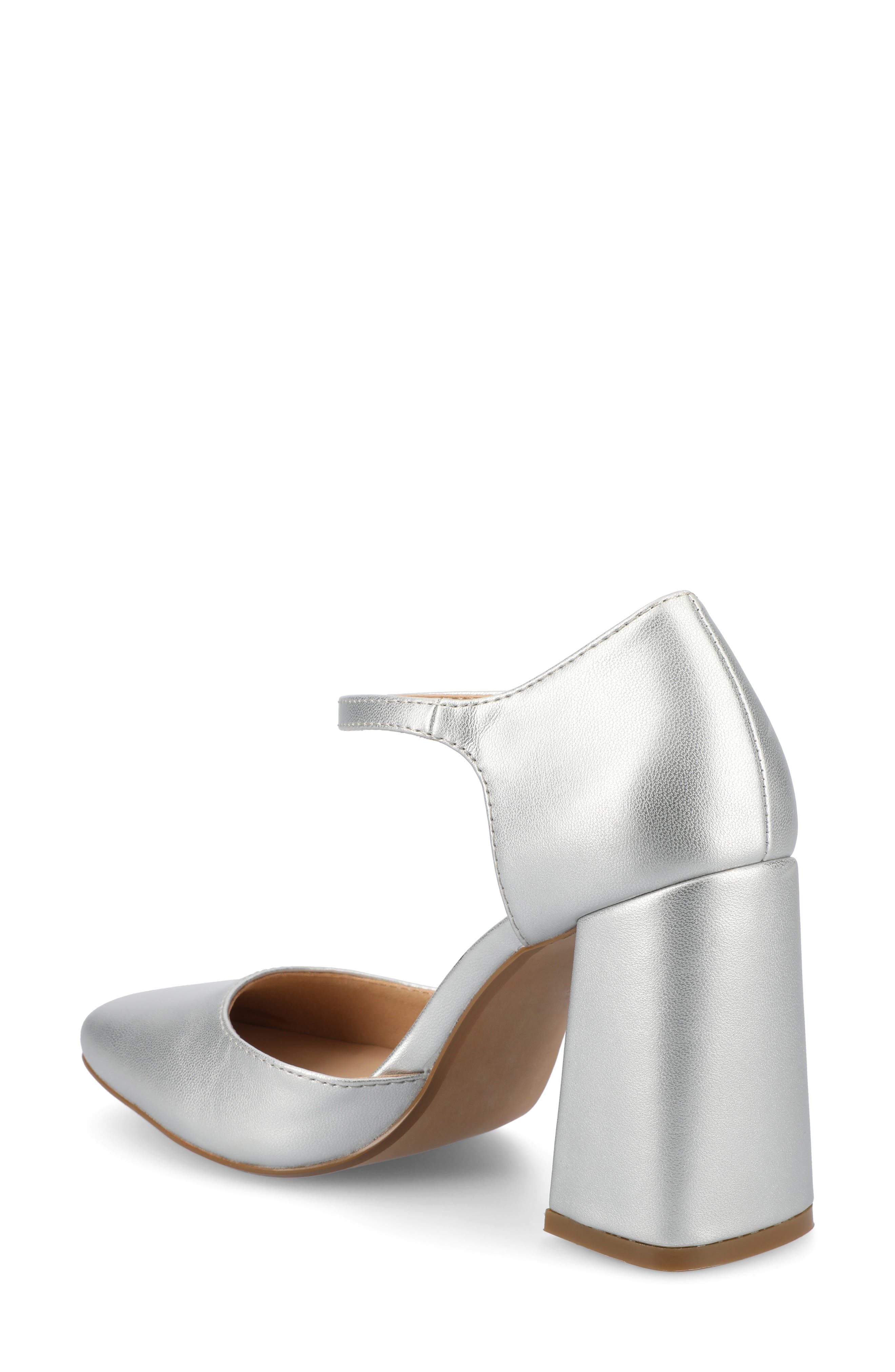 Journee Collection Hesster Mary Jane Pump, Alternate, color, Silver