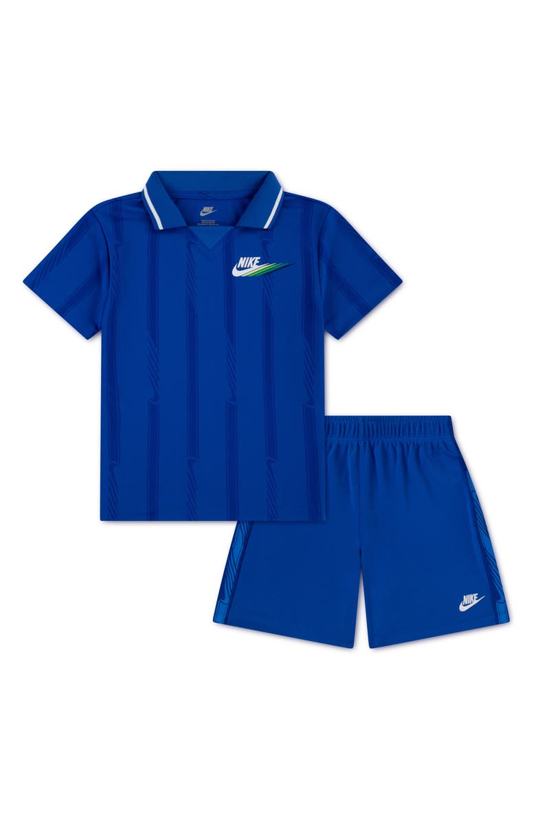 Nike Kids' Victory Lap Tricot Polo & Shorts Set, Main, color, Game Royal