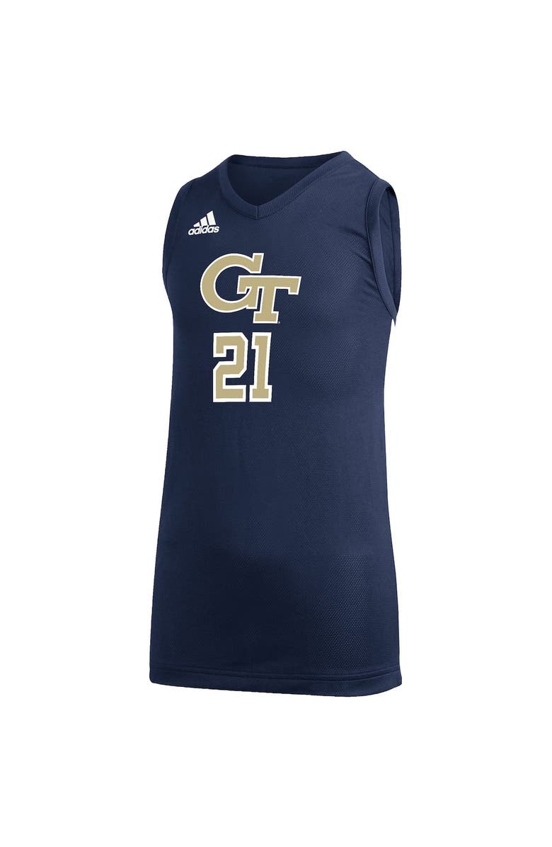 adidas Youth adidas #21 Navy Georgia Tech Yellow Jackets Game Jersey, Alternate, color, 