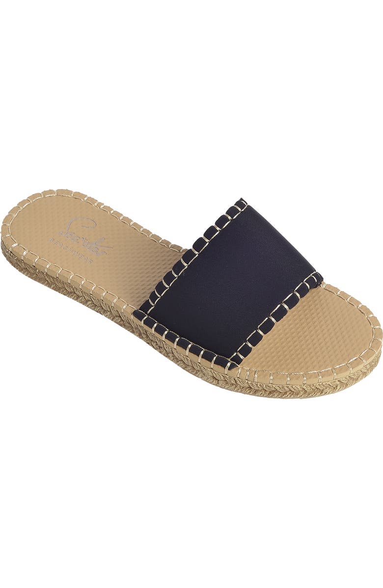 Sea Star Beachwear Cabana Water Resistant Espadrille Slide Sandal, Main, color,
