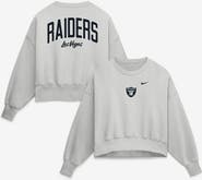 Nike Women's Nike  Gray Las Vegas Raiders Oversized Primetime Phoenix Fleece Sweatshirt