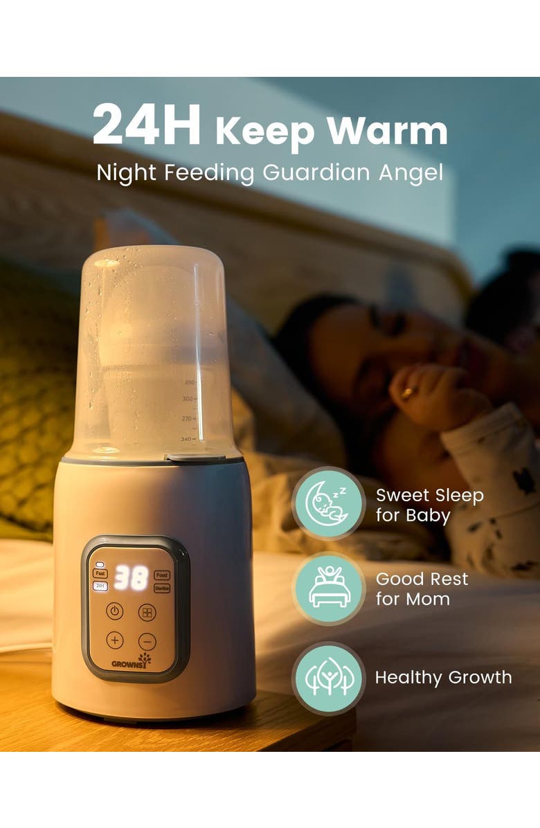 GROWNSY Baby Bottle Warmer, Alternate, color, White