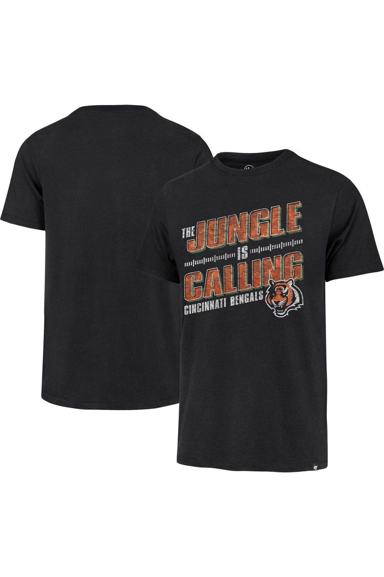 Men's '47 Black Cincinnati Bengals Regional Franklin T-Shirt, Main, color, Black