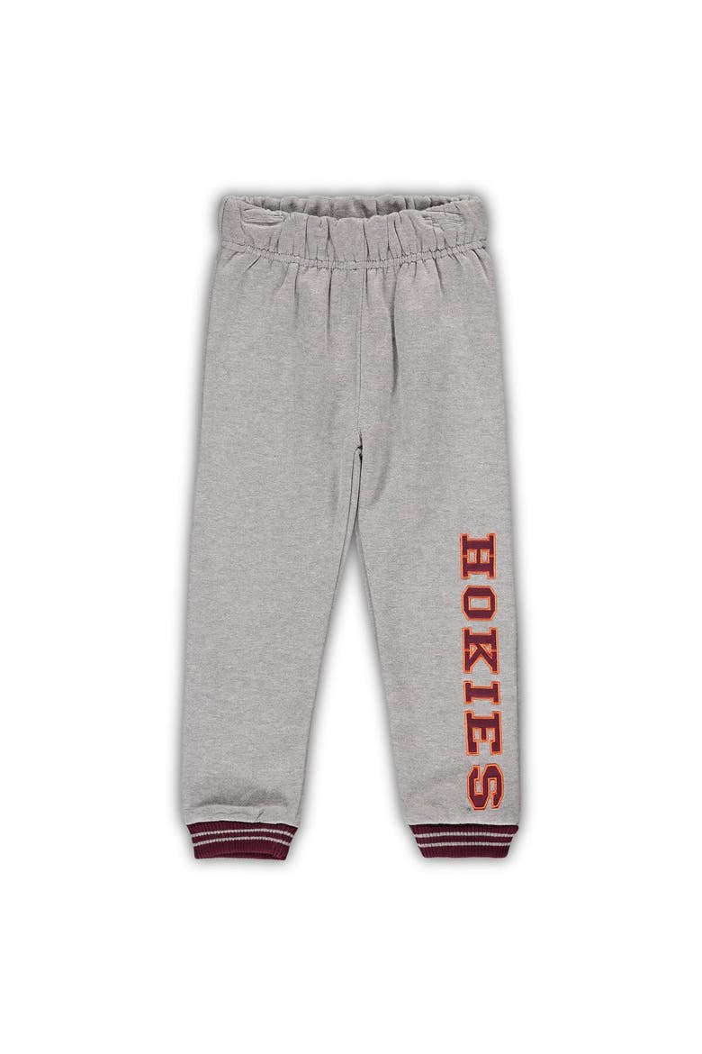 Toddler Colosseum Maroon/Heathered Gray Virginia Tech Hokies Poppies Hoodie and Sweatpants Set, Alternate, color, Maroon
