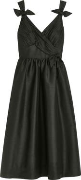 Donna Karan New York Bow Fit & Flare Midi Cocktail Dress