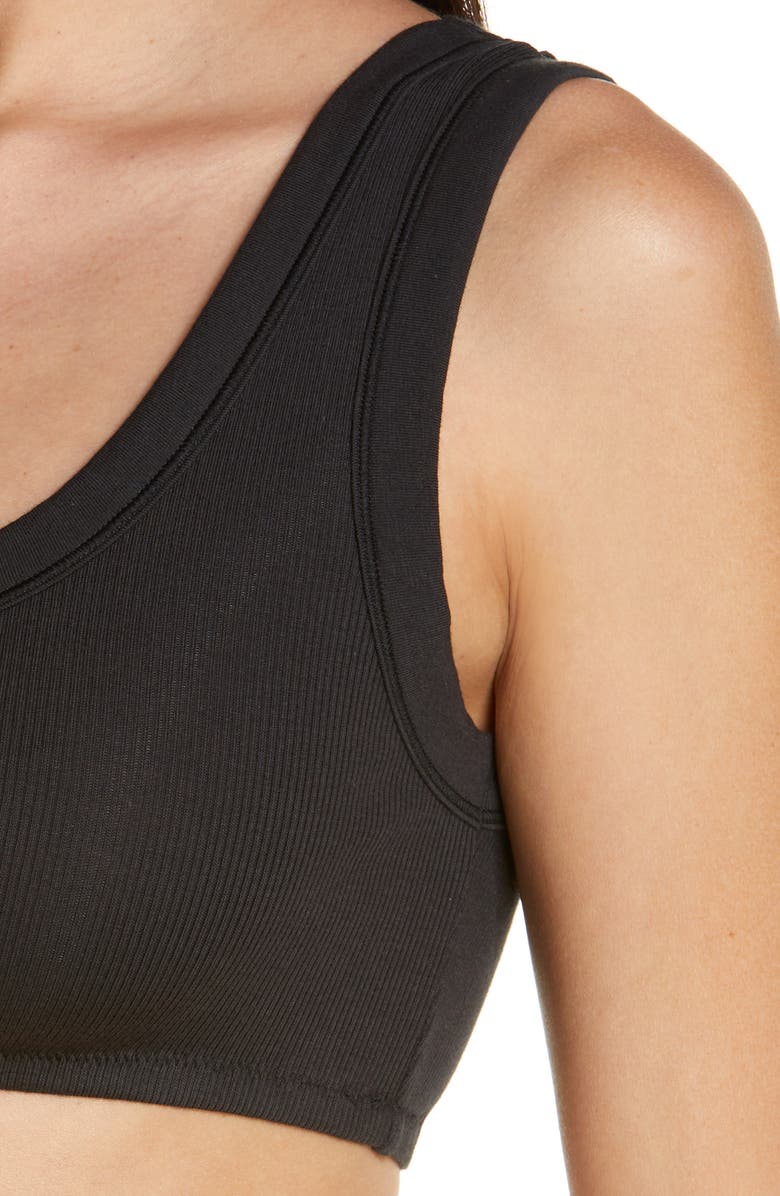 SKIMS Stretch Cotton Rib Scoop Bralette, Alternate, color, 