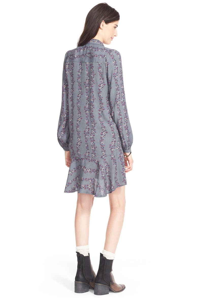 Button Front Shirtdress, Alternate, color, SMOKE COMBO