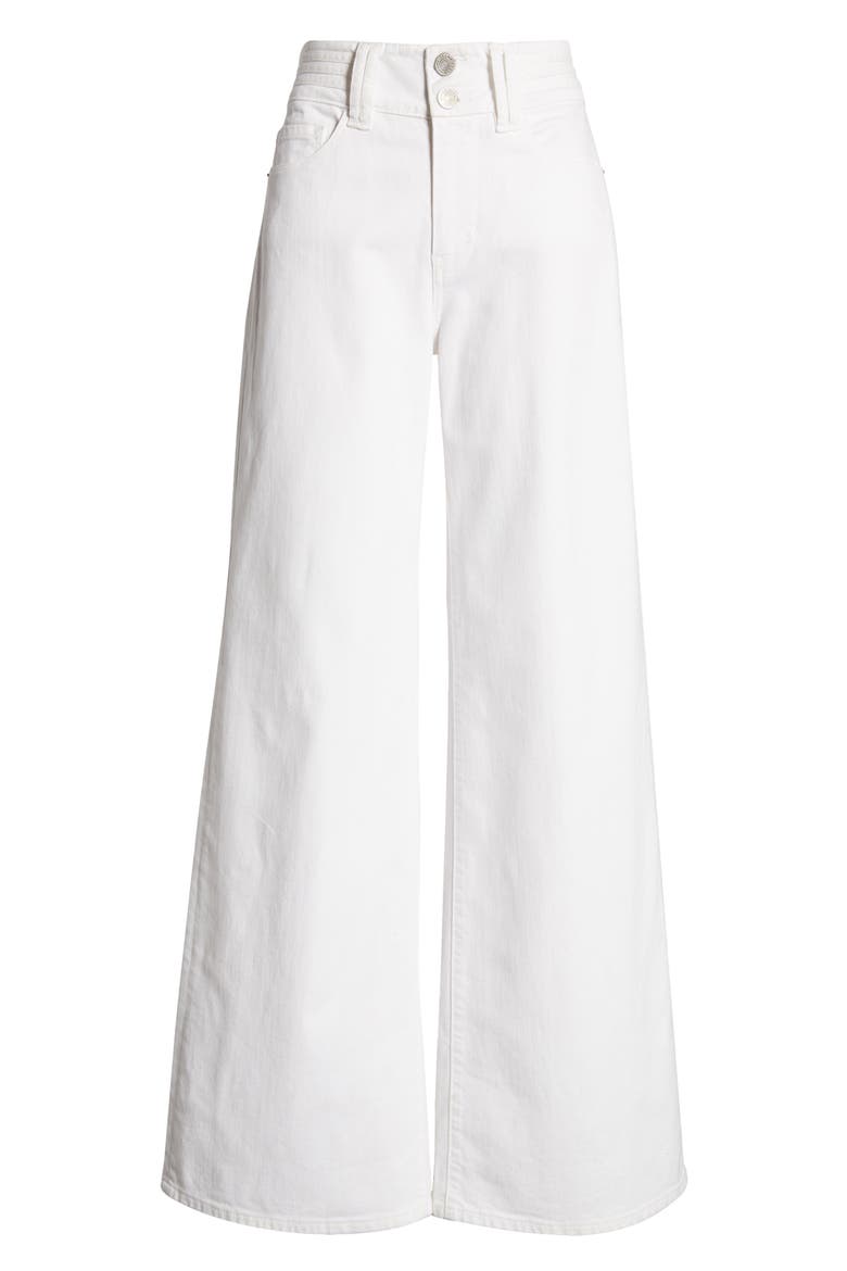 Paneled High Waist Wide Leg Jeans, Alternate, color, BLANC