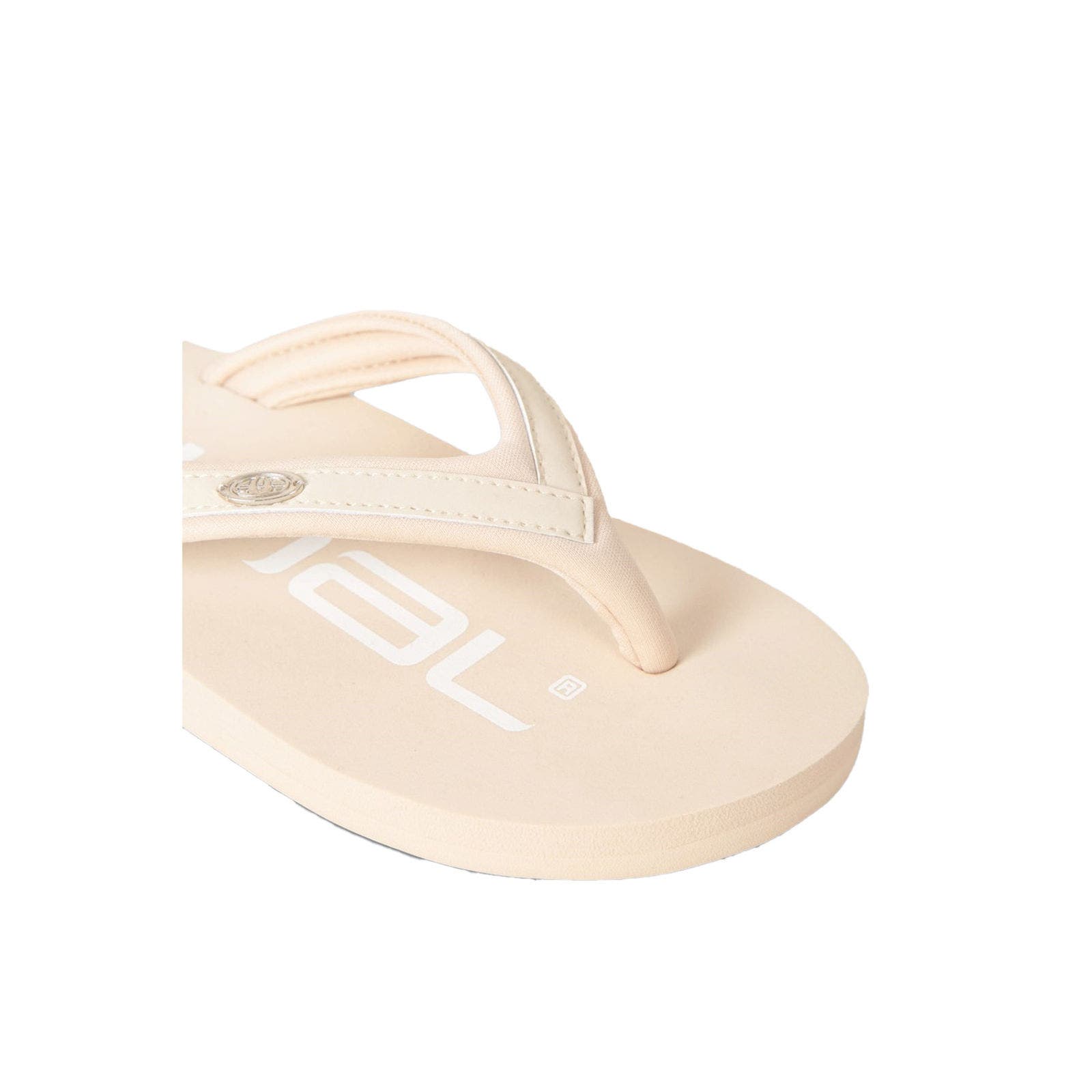 Logo Flip Flops, Alternate, color, Beige and White