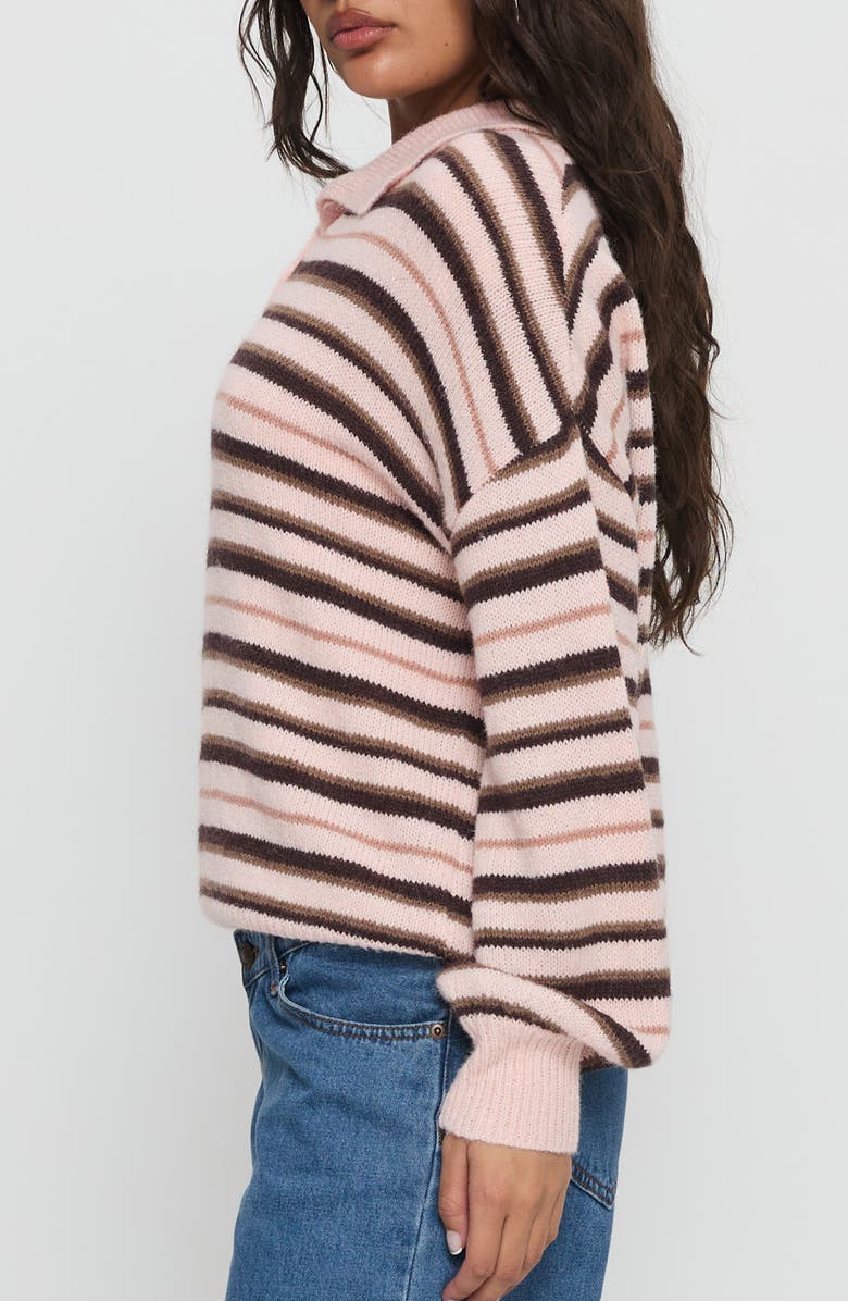 Princess Polly Jeanny Collared Stripe Sweater, Alternate, color,