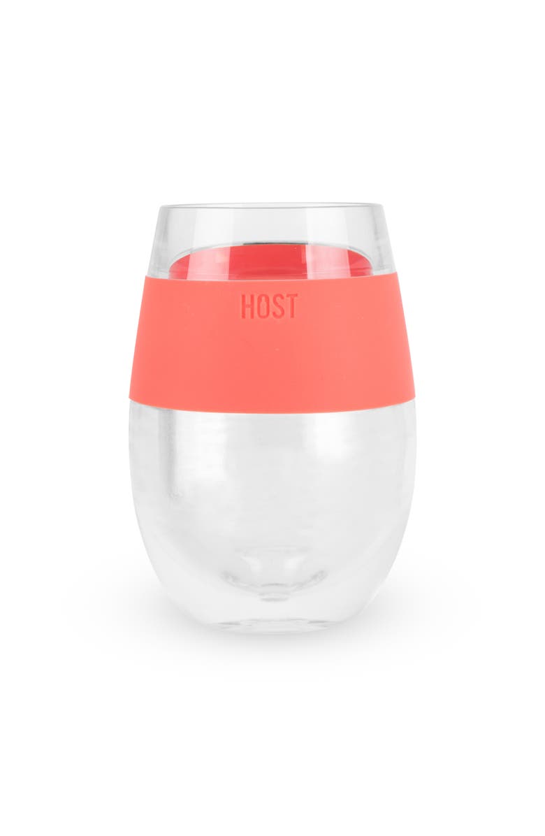 HOST Wine FREEZE Cooling Cup in Coral, Alternate, color, Pink