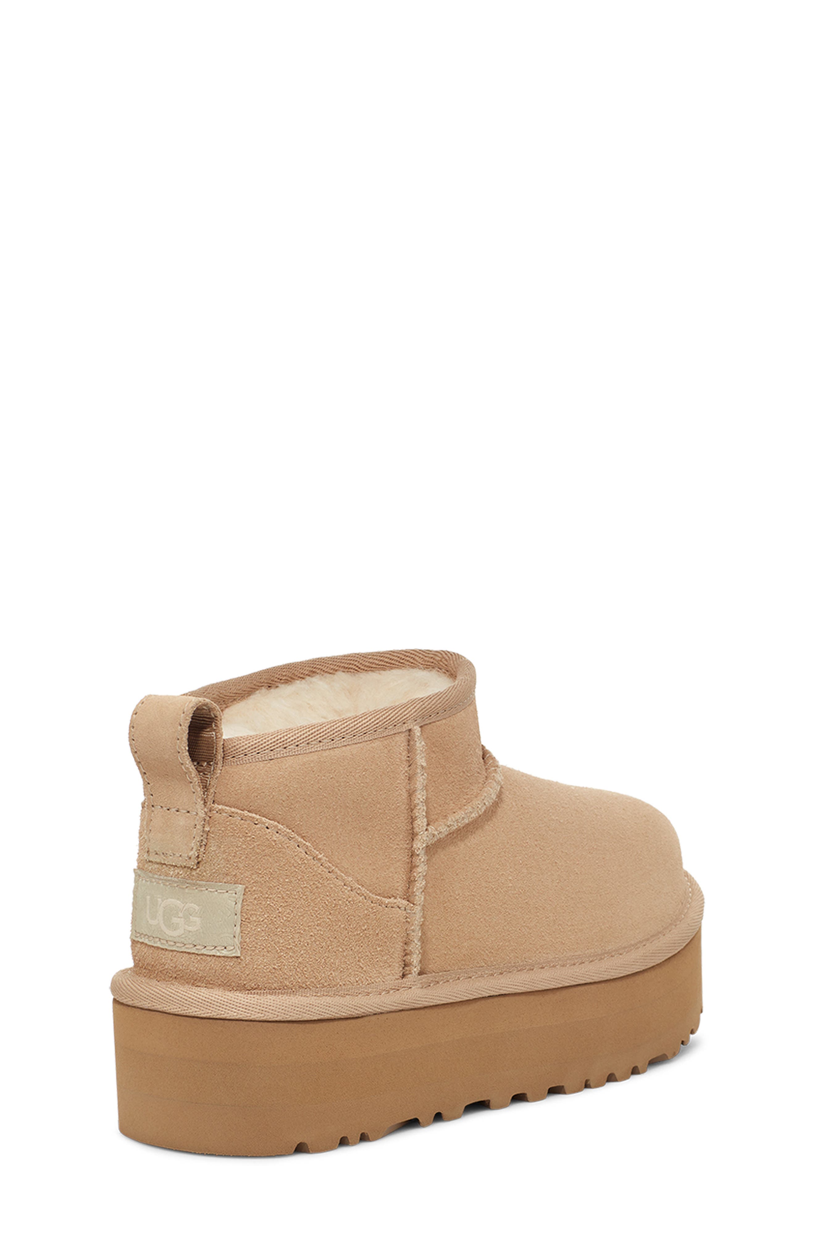 Kids' Classic Ultra Mini Platform Boot, Alternate, color, SAND
