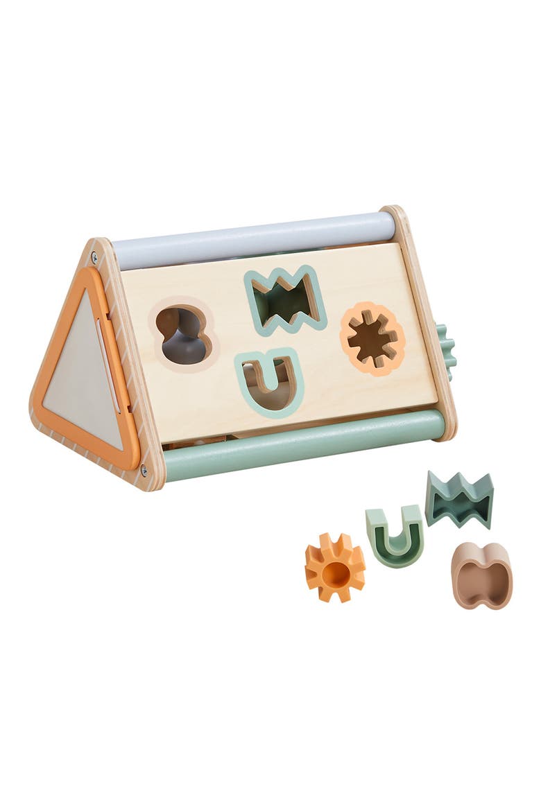 Tiny Triangle Wooden Activity Board, Main, color, NATURAL WOOD