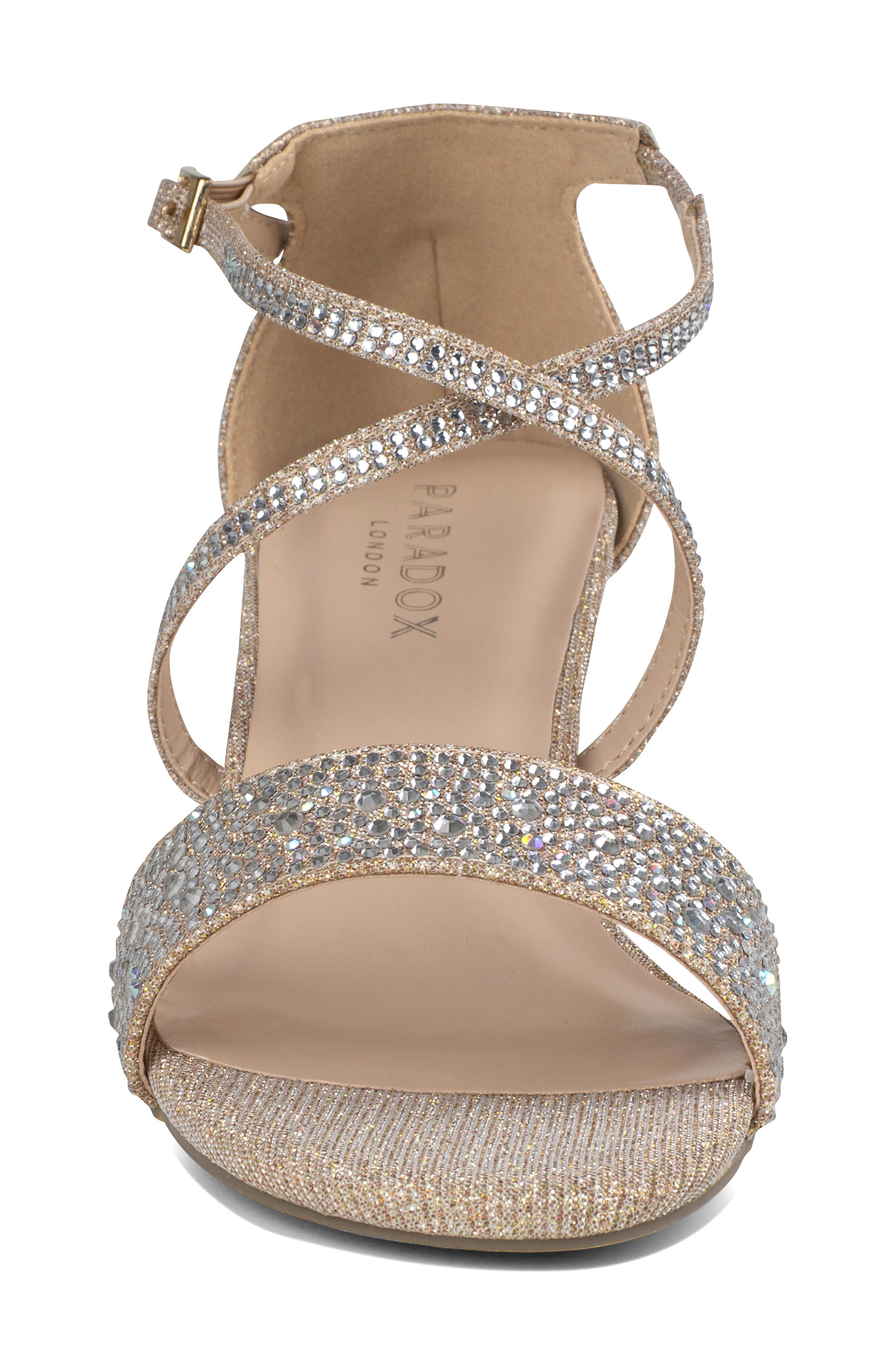 Paradox London Pink Ines Block Heel Sandal, Alternate, color, Champagne