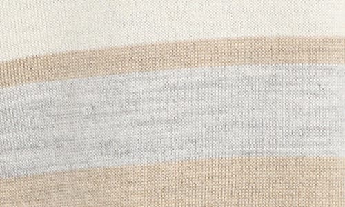 Ted Baker Intarsia Merino Wool Blend Sweater Polo In Neutral