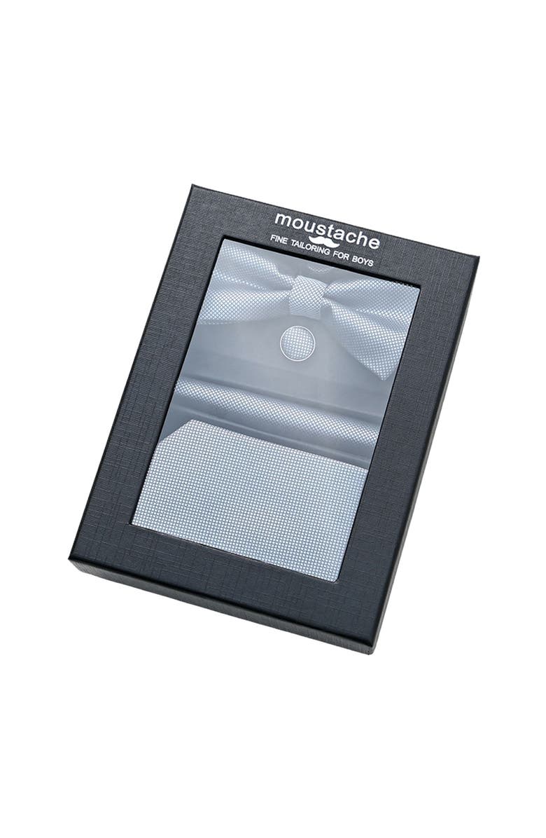 MOUSTACHE Textured Tie Set, Alternate, color, Silver