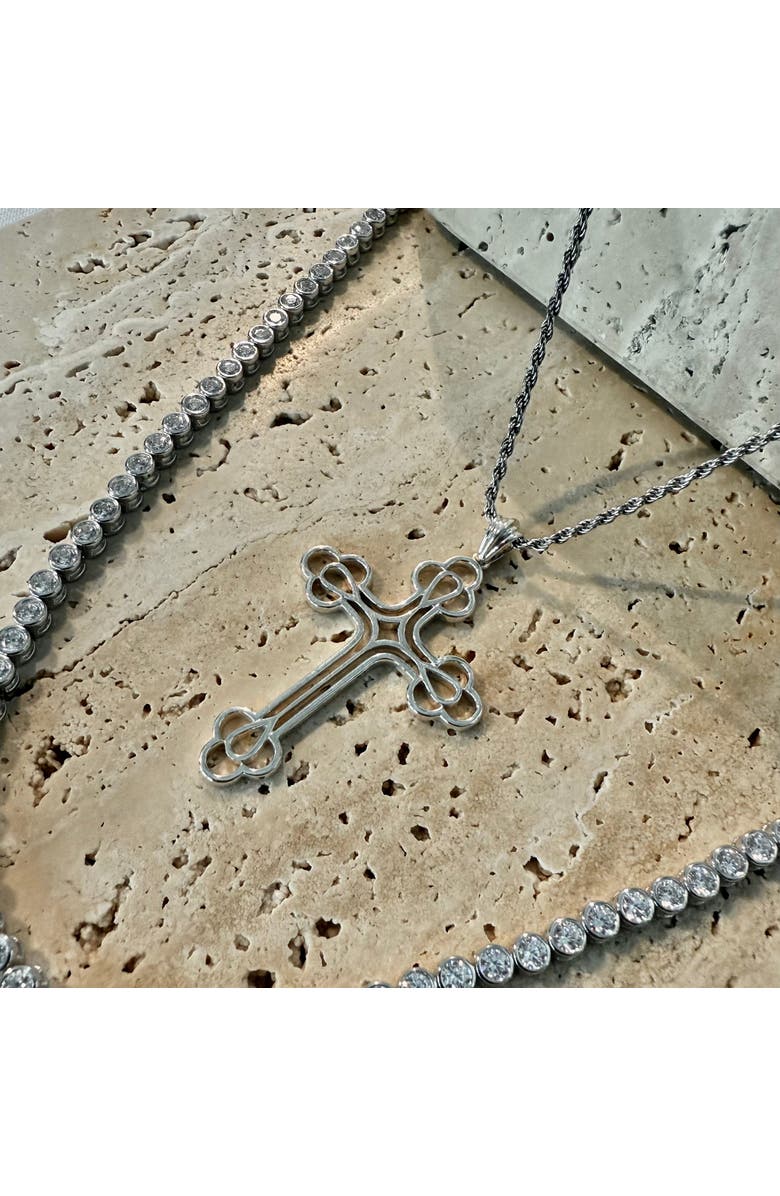 Leni James The Billie Cross Pendant, Alternate, color, Ilver