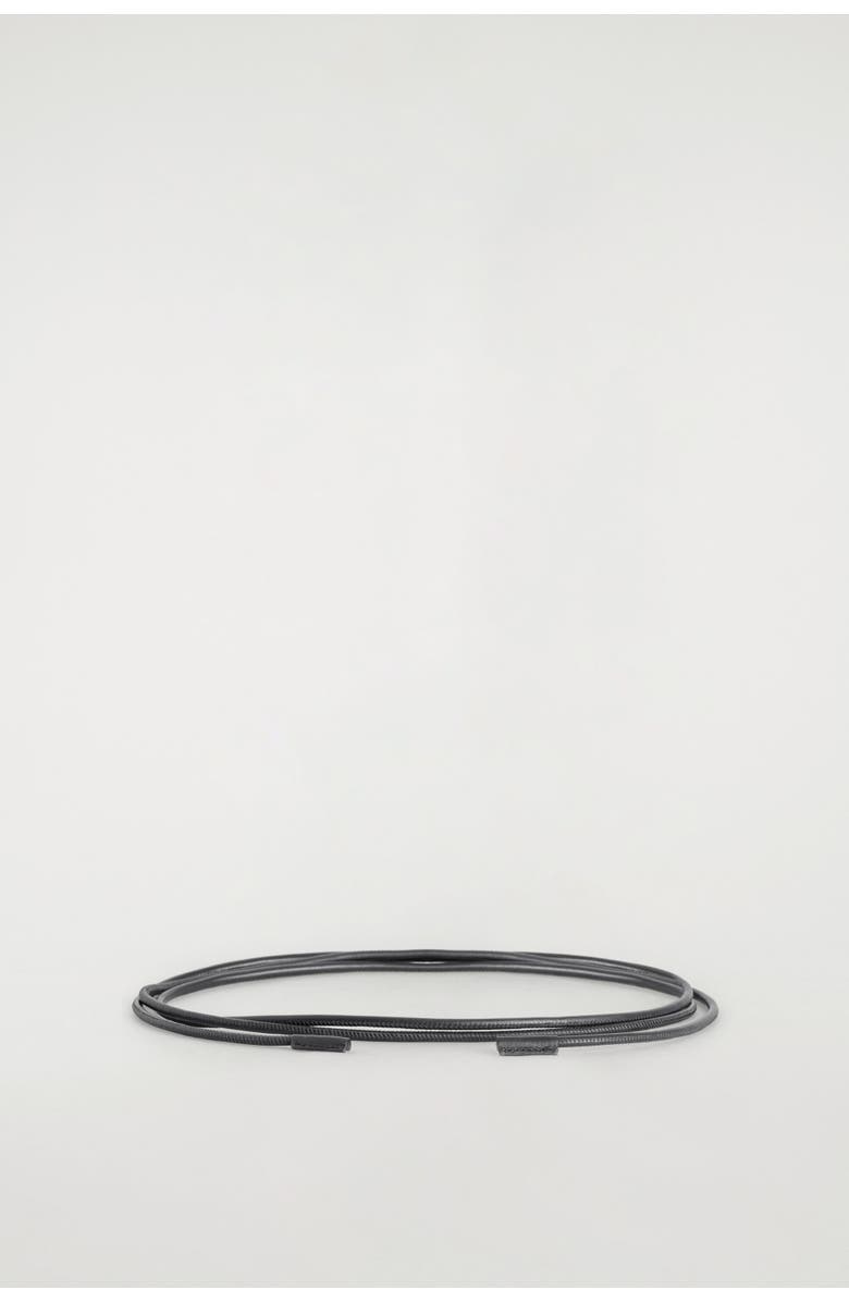 COS Leather Rope Belt, Main, color, Black