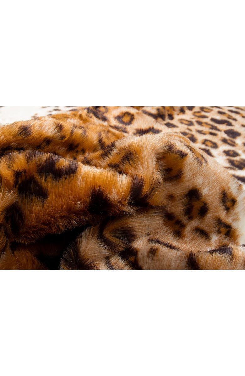 LUXE Faux Hide Area Rug/Throw - El Paso Leopard, Alternate, color, 
