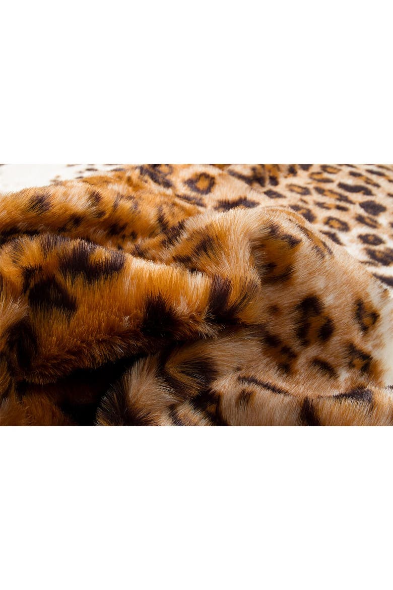 Spa Color Area Rugs LUXE Faux Hide Area Rug/Throw - El Paso Leopard | Nordstromrack