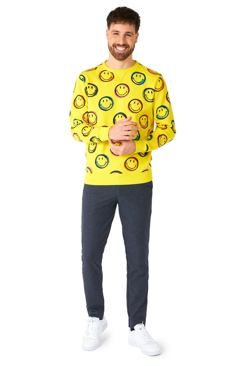OppoSuits Smiley Smudge Graphic Sweatshirt, Alternate, color, 