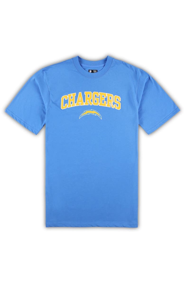 CONCEPTS SPORT Men's Concepts Sport Powder Blue/Heather Gray Los Angeles Chargers Big & Tall T-Shirt & Pajama Pants Sleep Set, Alternate, color, Powder Blue