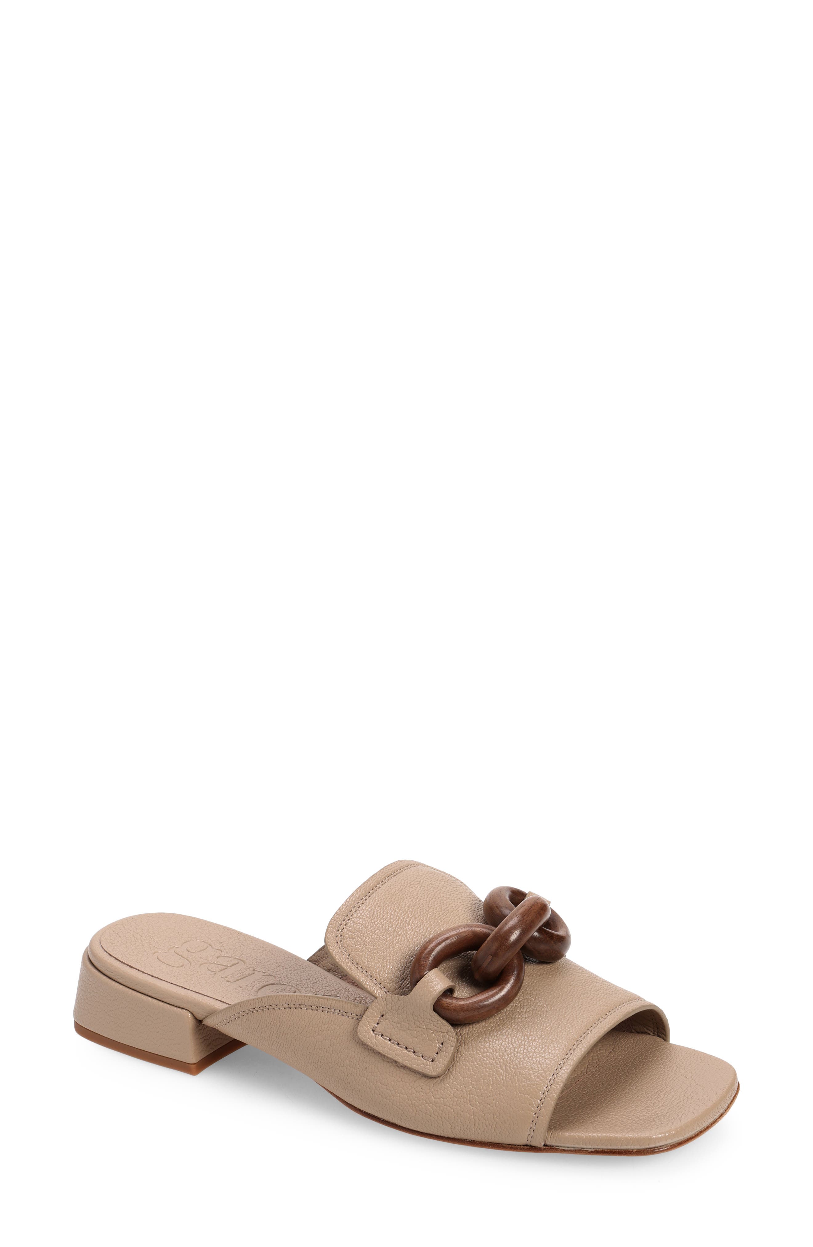 Pedro Garcia Enna Slide Sandal in Taupe Petitgrain 