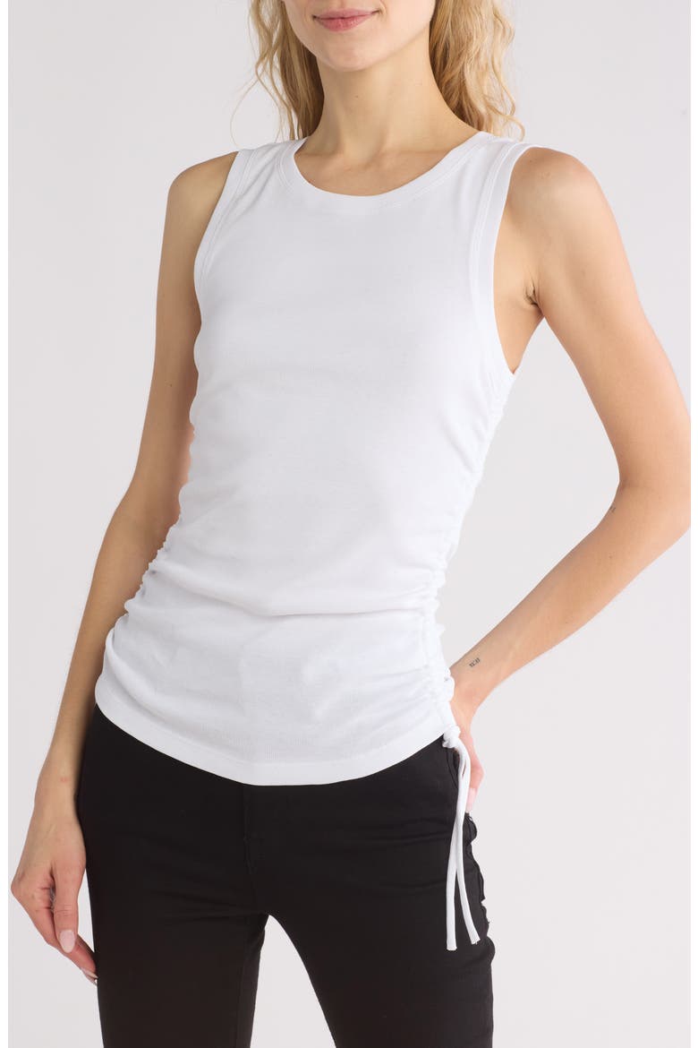 Ruched Tank, Main, color, WHITE001