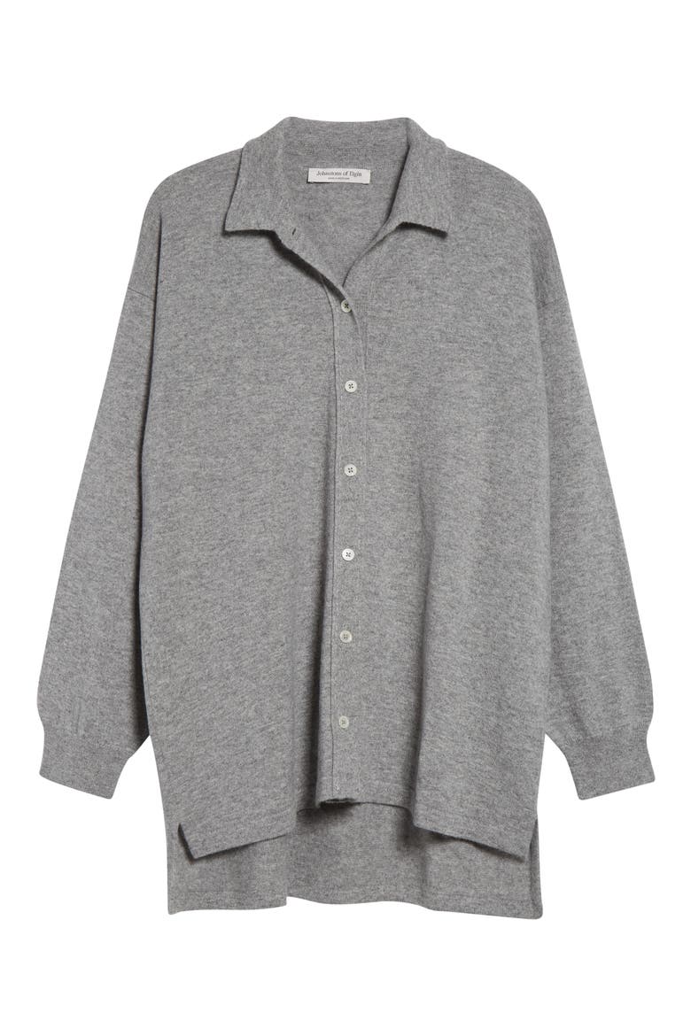 Munro Cashmere Shirt, Alternate, color, LIGHT GREY
