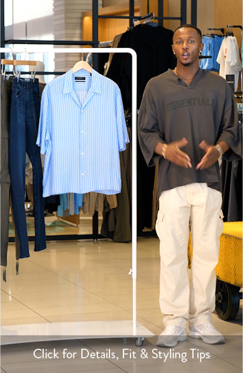 Arran Stripe Short Sleeve Button-Up Shirt, sales video thumbnail