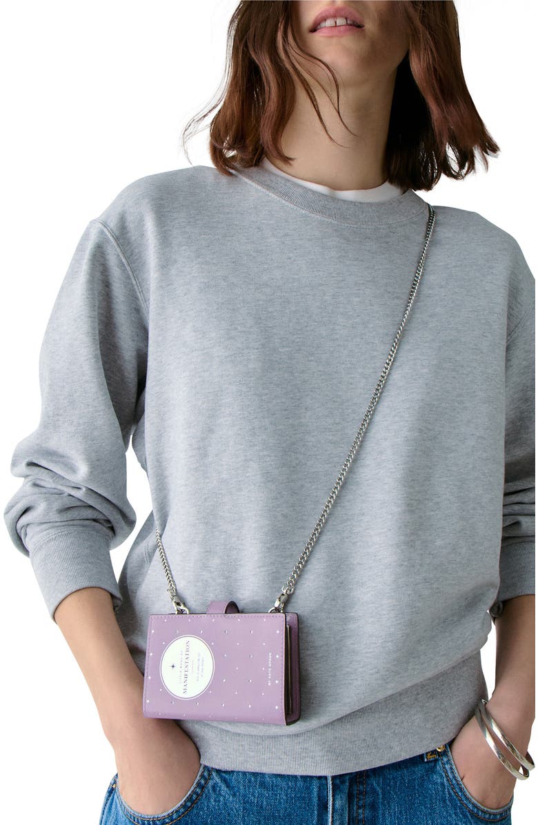 Kate Spade New York page turner leather crossbody wallet, Alternate, color,