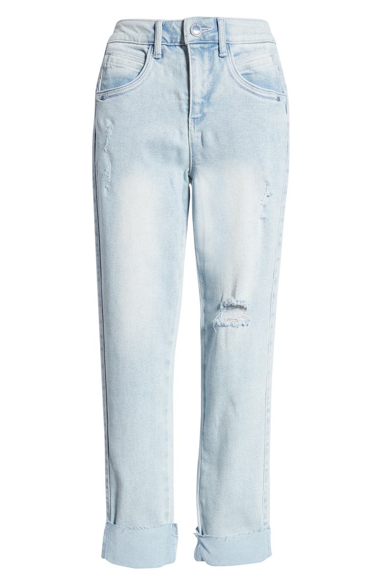 Wit & Wisdom 'Ab'Solution High Waist Crop Slim Straight Leg Jeans, Alternate, color, Light Blue