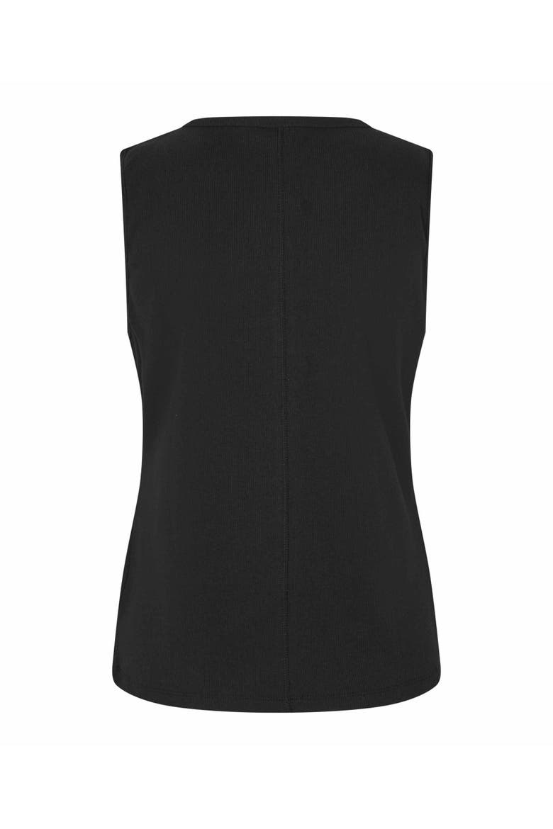 MaEmelina Button Up Vest Top, Alternate, color, Black