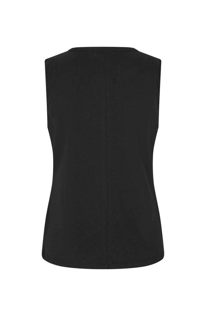 Masai Copenhagen MaEmelina Button Up Vest Top, Alternate, color, Black