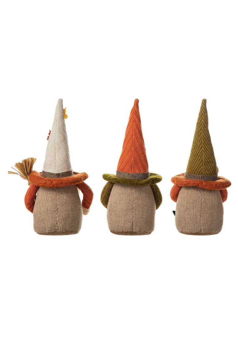 Set of 3 Fall Fabric Gnomes, Alternate, color, Orange