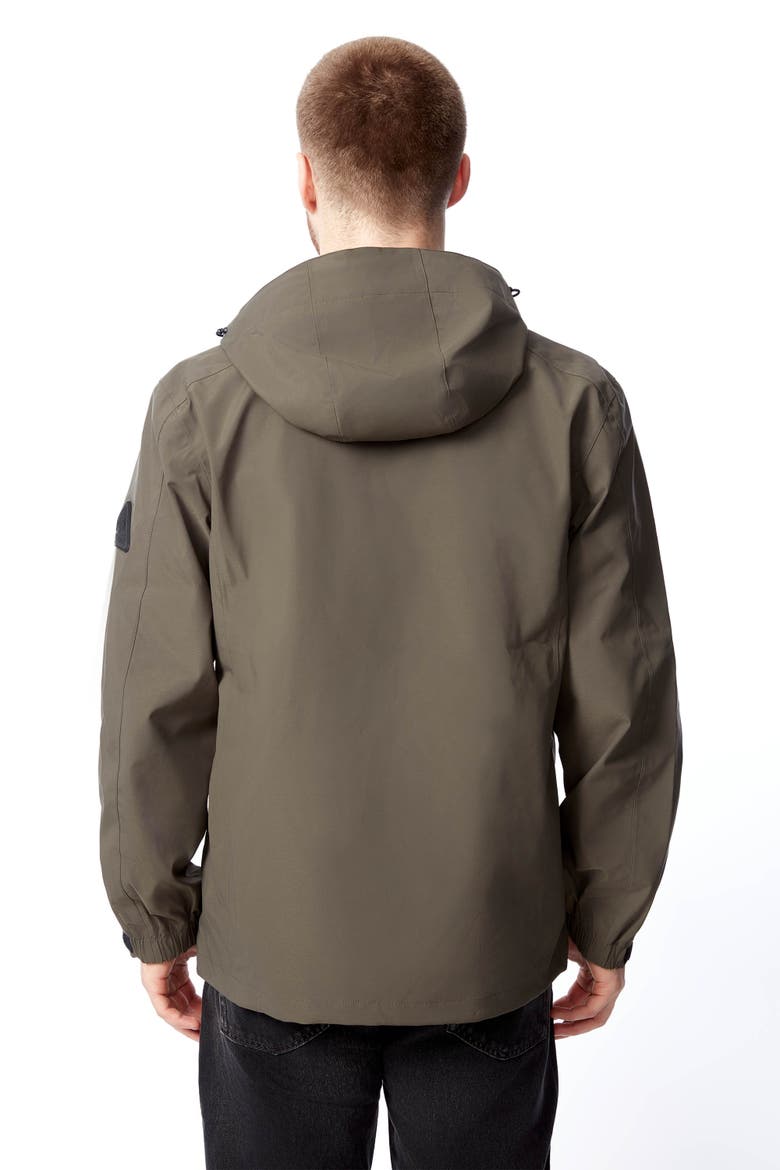 Hudson - Waterproof Hooded Rain Jacket, Alternate, color, DARK OLIVE