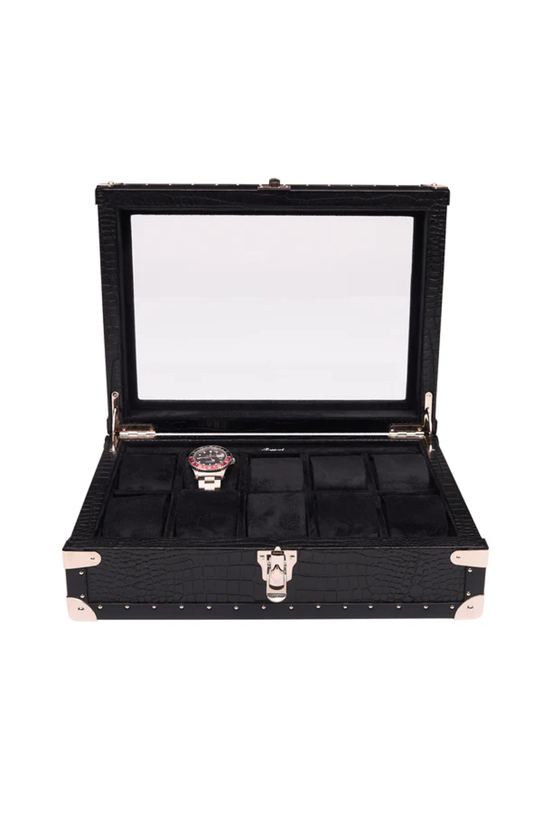 Brompton Optic Ten Watch Box, Main, color, Black