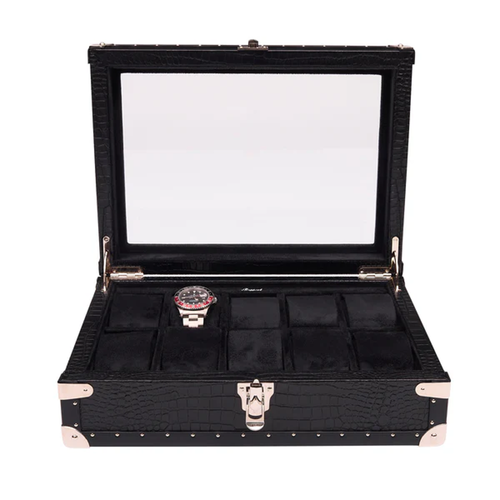 Rapport London Brompton Optic Ten Watch Box In Black