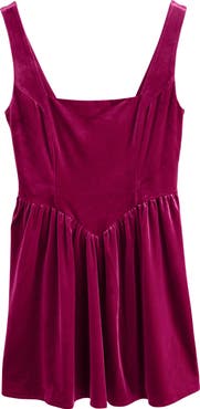 NEXT Square Neck Velvet Minidress