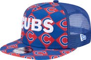 New Era Men's New Era Royal Chicago Cubs Seeing Diamonds A-Frame Trucker 9FIFTY Snapback Hat