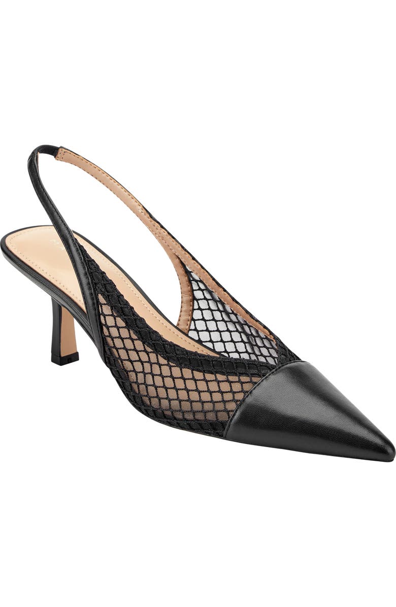 Marc Fisher LTD Gipsi Pointed Toe Slingback Pump, Main, color, Black