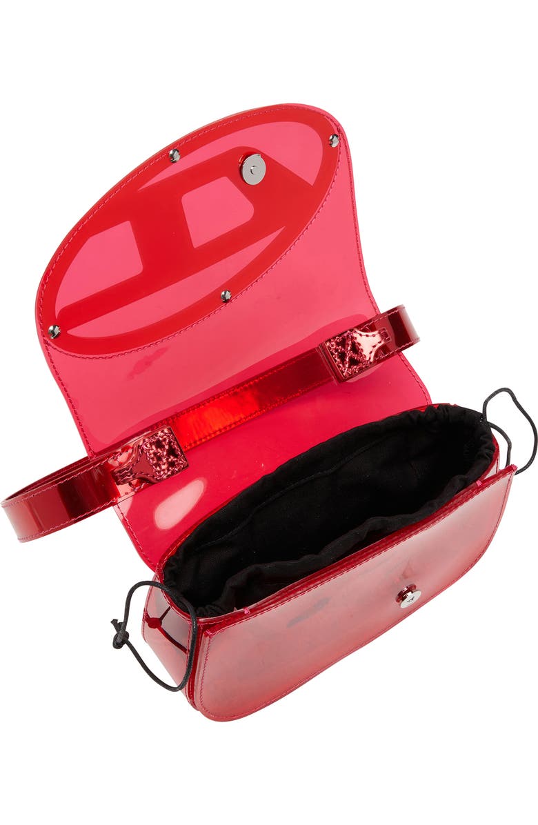 DIESEL<sup>®</sup> 1DR-Iconic Transparent TPU Shoulder Bag, Alternate, color, Red