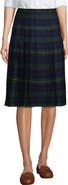 Lands' End School Uniform  Plaid Pleated Skirt Below the Knee