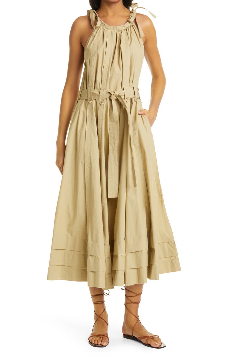 Ulla Johnson Joni Cotton Halter Maxi Dress, Main, color,