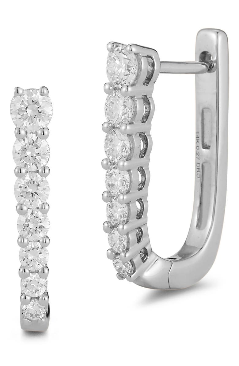 Dana Rebecca Designs Ava Bea Graduated Diamond Hoop Earrings, Main, color, 
