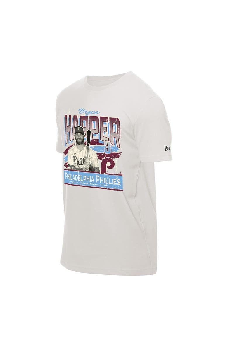 New Era Men's New Era Bryce Harper Cream Philadelphia Phillies Batter Up T-Shirt, Alternate, color, Cream