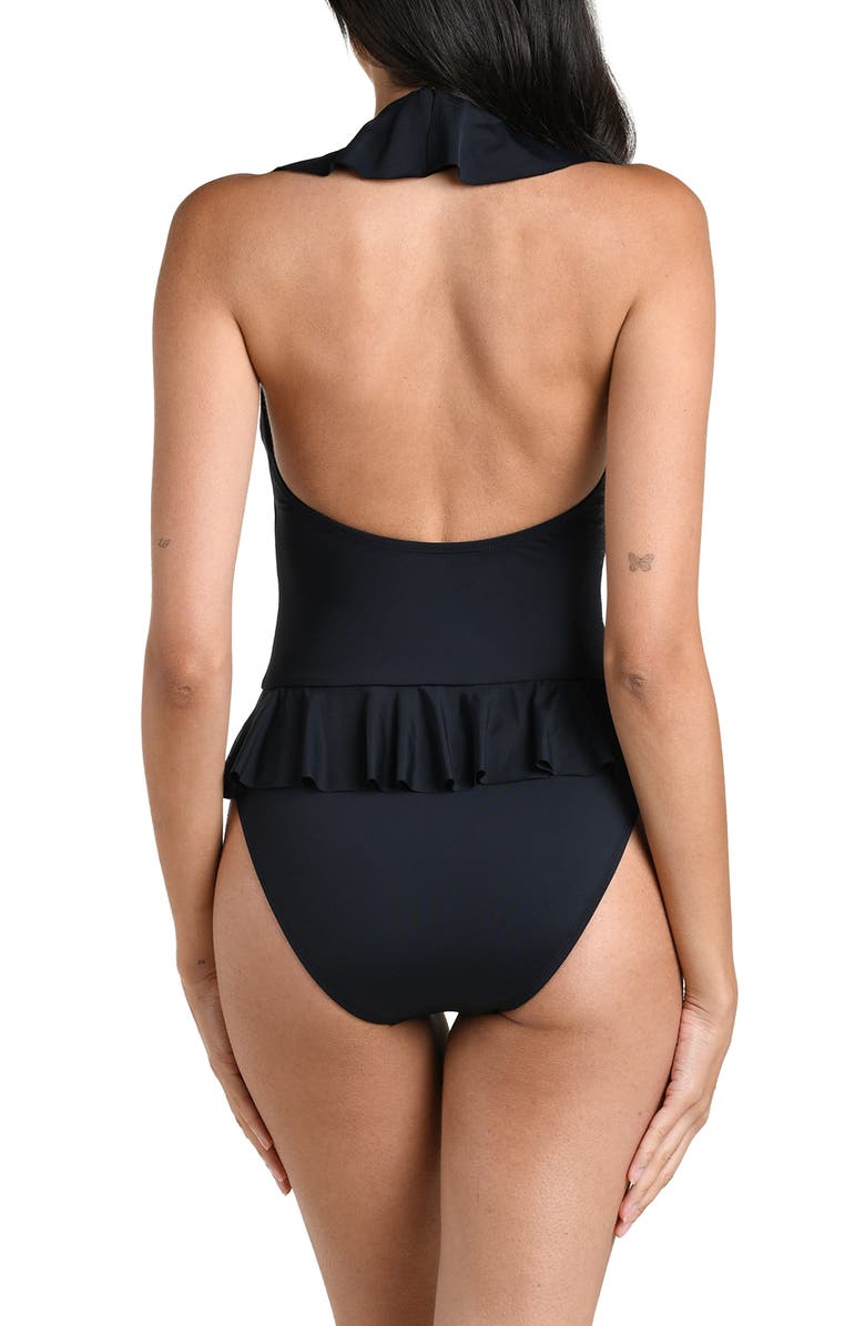 La Blanca Island Goddess Halter One-Piece Swimsuit, Alternate, color, 